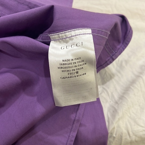 Gucci Mens Purple Dress Shirt - Picture 7 of 7